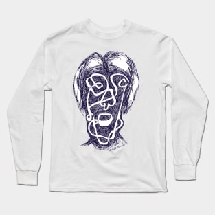 Lasting Thought Of The Blue Man Long Sleeve T-Shirt